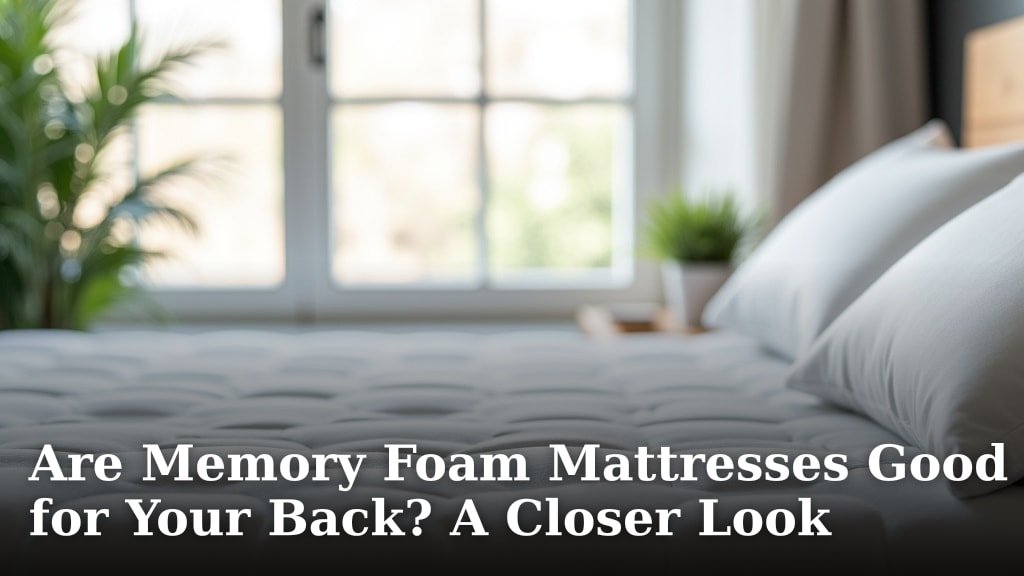 Are Memory Foam Mattresses Good for Your Back? A Closer Look