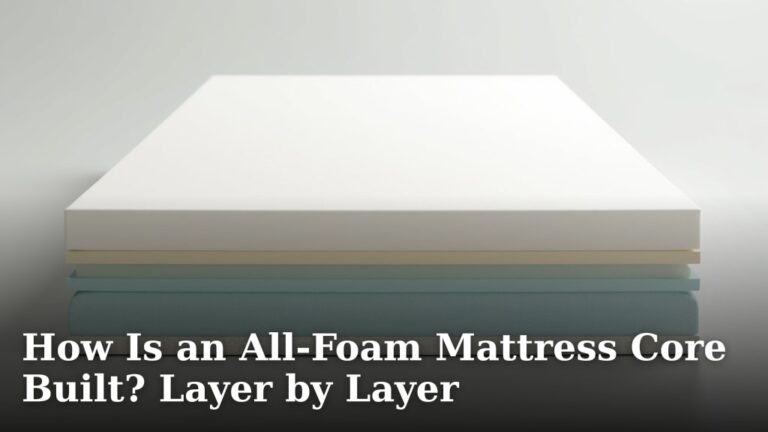 How Is an All-Foam Mattress Core Built? Layer by Layer