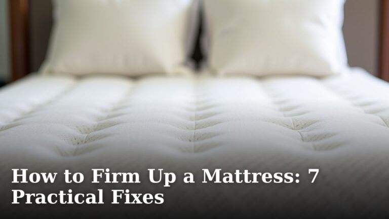 How to Firm Up a Mattress: 7 Practical Fixes