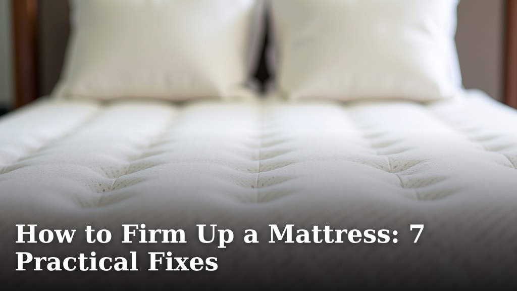 How to Firm Up a Mattress: 7 Practical Fixes