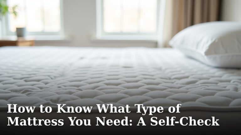 How to Know What Type of Mattress You Need: A Self-Check