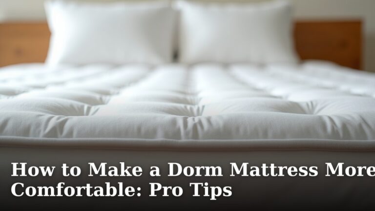 How to Make a Dorm Mattress More Comfortable: Pro Tips