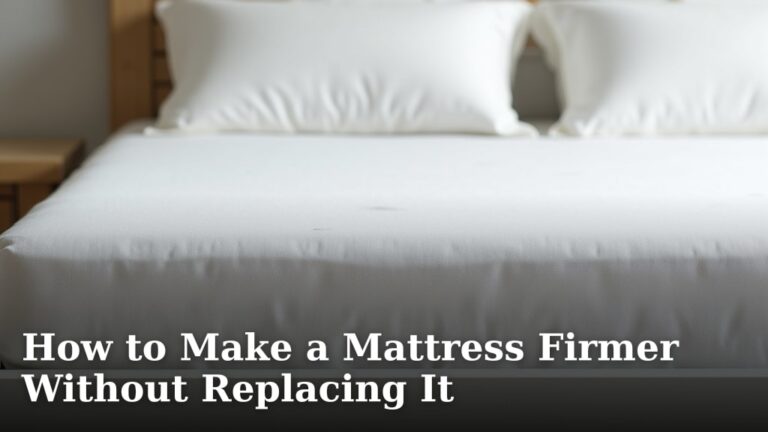 How to Make a Mattress Firmer Without Replacing It