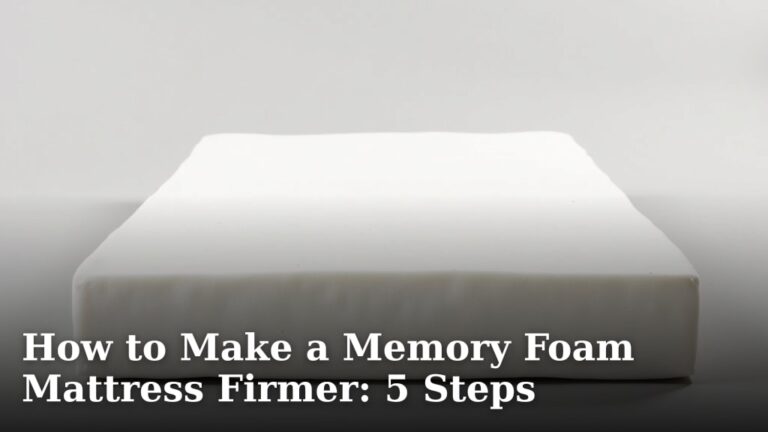 How to Make a Memory Foam Mattress Firmer: 5 Steps