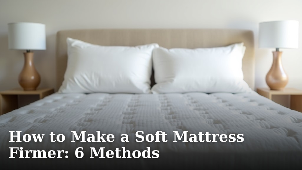 How to Make a Soft Mattress Firmer: 6 Methods