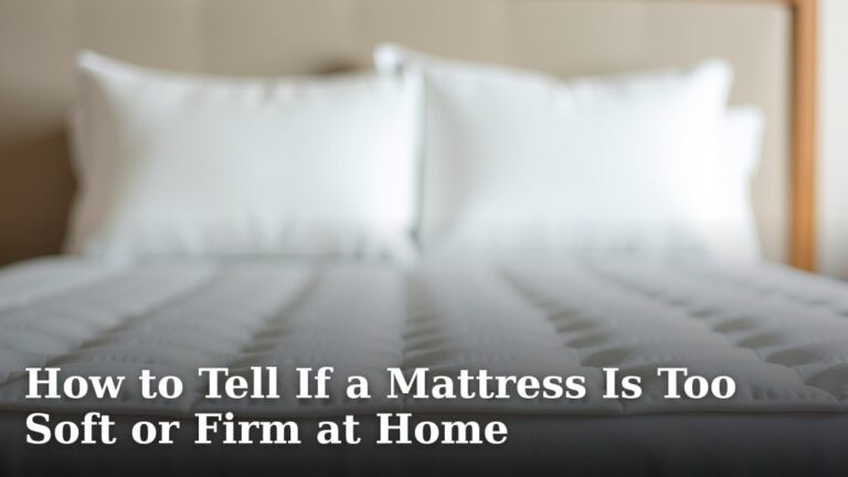 How to Tell If a Mattress Is Too Soft or Firm at Home