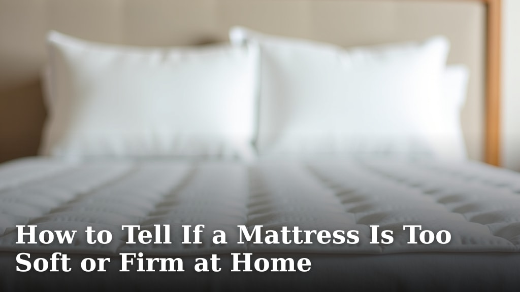 How to Tell If a Mattress Is Too Soft or Firm at Home