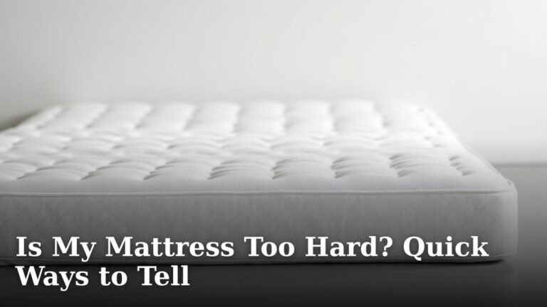 Is My Mattress Too Hard? Quick Ways to Tell