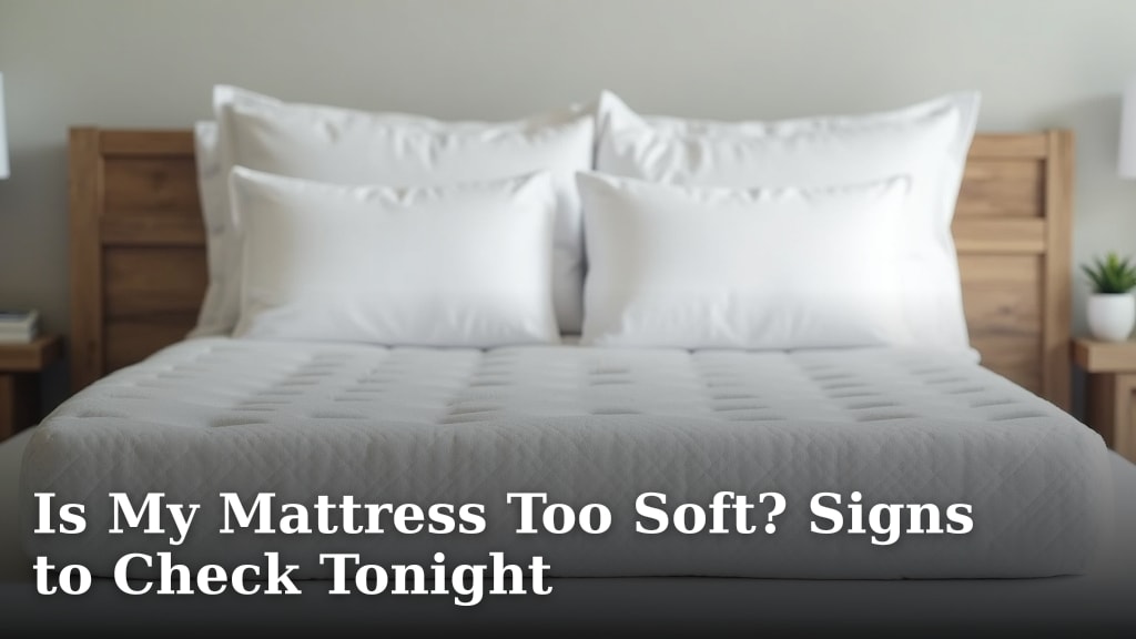 Is My Mattress Too Soft? Signs to Check Tonight