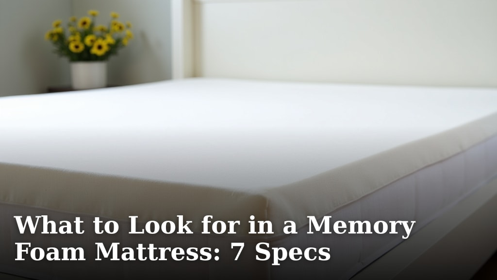 What to Look for in a Memory Foam Mattress: 7 Specs